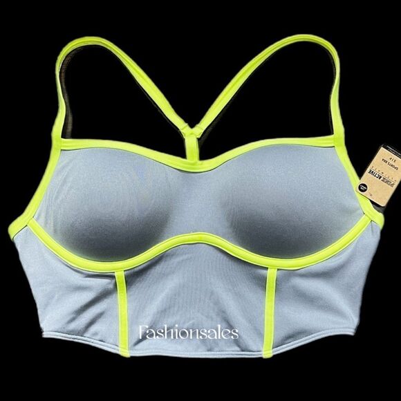 Victorias Secret Pink Active Ultímate Push up Padded Corset Sports Bra gray S - Picture 1 of 4